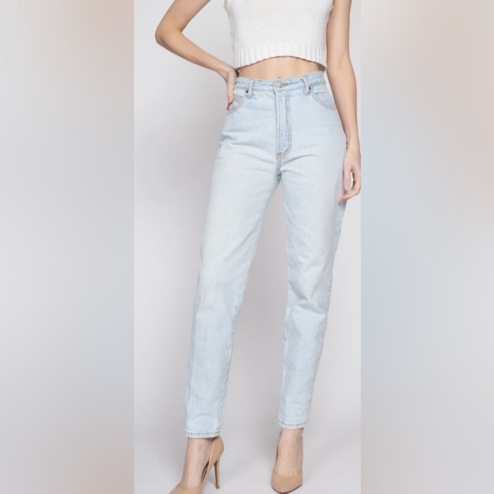 Vintage BONGO Women's Light Blue Straight Leg Jeans